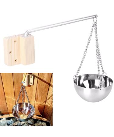 Aroma bowl sauna 850 ml sauna bowl stainless steel sauna aroma bowl sauna accessories for spa sauna vaporizer shell hanging bowl cup of oil bowl dish room accessories 850 ml aroma bowl sauna - Buy Online on GoSupps.com