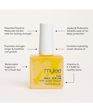Mylee TLC Nail Serum 15ml Nail Repair Treatment Stronger Longer & Healthy Cuticles Fresh Watermelon Scent Contains Vitamins & Sweet Almond Oil - Buy Online on GoSupps.com