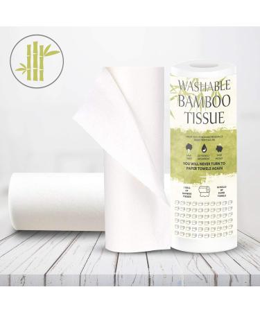 Tanness 2 x Bamboo Kitchen Rolls | Washable Soft & Absorbent Bamboo Towels - Eco-Friendly Home Essentials - Buy Online on GoSupps.com