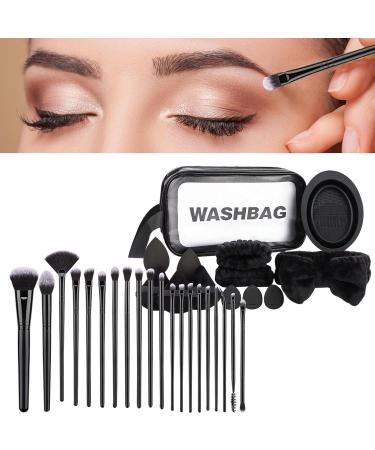 Face Makeup Tool Set Cosmetic Applicators Kit - Set With Organizer Bag With Hair Tie And Powder Puff Soft Brushes Multi-functional Set For Beginners - Buy Online on GoSupps.com