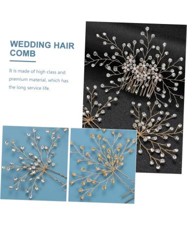 MAGICLULU 4 Sets Bridal Headwear Bride Hair Comb Rhinestone Hair Clip Hair Teasing Comb Pearl Hair Clip Crystal Hair Comb Bridal Hair Clip Rhinestone Headpiece Zinc Alloy Wedding Women's - Buy Online on GoSupps.com