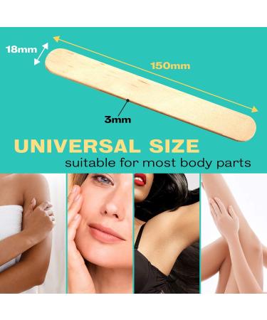 Mylee Premium Salon Quality Disposable Wooden Spatulas for Waxing Pack of 100 Hygenic and Suitable for Warm and Hot Waxes - Buy Online on GoSupps.com
