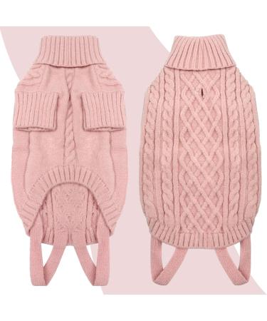 XXL Pink Dog Sweater | Winter Warmth & Christmas Style for French Bulldogs | Big Dog Fleece Clothing - Buy Online on GoSupps.com