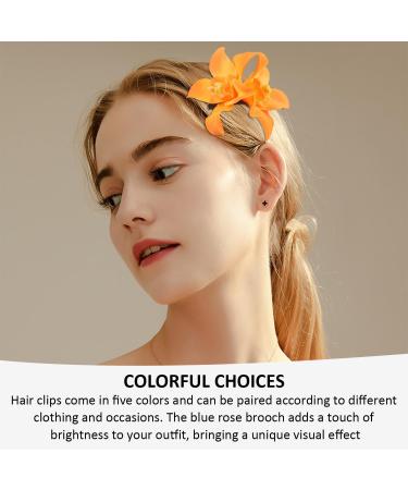 5 Pieces Of Artificial Flower Hair Clips 1 Piece Of Rose Brooch Flower Hair Clips For Women Hawaiian Hair Clips Hair Decorations Flower Girl Hair Accessories Bridal Hair Accessories - Buy Online on GoSupps.com