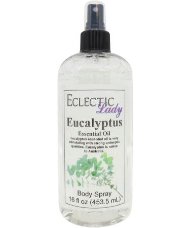 Eucalyptus Essential Oil Body Spray (Double Strength) 16 ounces Body Mist for Women with Clean Light & Gentle Fragrance Long Lasting Perfume with Comforting Scent for Men & Women Cologne with 16 Fluid Ounces (Double Strength)