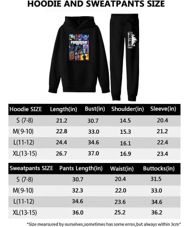 Lojito Youth Pullover Hoodie Sweater and Sweatpants Tracksuit Set - Black - Size 9-10 Years - Buy Online on GoSupps.com