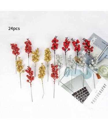Yanwuwa Artificial Skewers for Wreaths Decorations - Red Pack of 12 | International Shipping Available - Buy Online on GoSupps.com