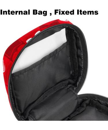 Buy Portable Storage Bags for Women's Bandages & Menstrual Products - Heart Design Red Checkable - Ideal for School & Office - Buy Online on GoSupps.com