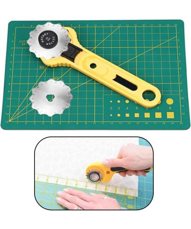 Abuff 45mm Serrated Rotary Cutter Blades Set - 10 Pcs with Storage Case | Perforating Rotary Replacement Blade for Crochet Edge Projects & Fleece | Compatible with 45mm Rotary Cutters - Buy Online on GoSupps.com