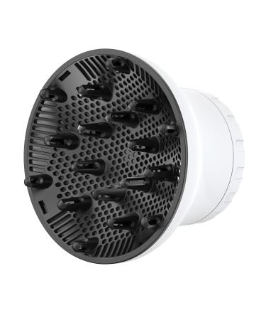 Aisely universal hair diffuser diffuse hair hair dryer attachment for blow dryer with nozzle 1.57-3.14 inches for curly or wavy hair styling white