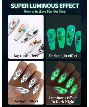 Glow In The Dark Gel 15ml - Long-lasting Luminous Nail Top Glue Coat for DIY Nail Art - UV LED Compatible - Perfect with Any Color - Buy Online on GoSupps.com