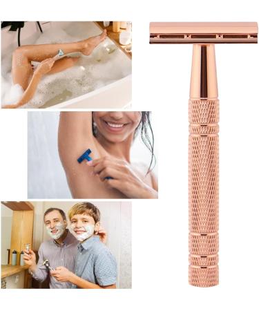 Premium Safety Razor - Reusable Double Edge Metal Shaver for Men & Women | Anti-Slip Long Handle | Perfect for Travel - Buy Online on GoSupps.com