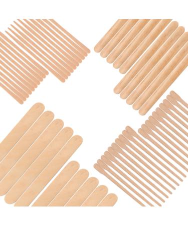 DecBlue Wooden Wax Sticks 300 Pcs Wood Hair Removal Waxing Spatulas Applicators S M L Sizes for Body Legs Facial or Wood Craft Sticks 300Pcs