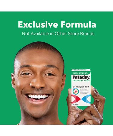 Pataday Extra Strength Relief Eye Drops 2.5ml - Pack of 2 - Fast Allergy Relief - Buy Online on GoSupps.com