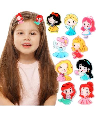 Ygchen 10-Piece Colorful Princess Hair Clips Set for Girls | Cute Children's Hair Jewelry - Perfect Gift for Children's Day - Buy Online on GoSupps.com