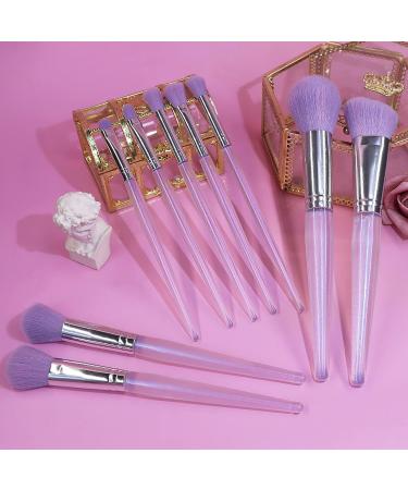 BEAKEY Travel Makeup Brushes 12pcs Brush Set - Premium Synthetic Foundation & Contour Brushes for Concealer, Eyeshadow & Blush - Fashionable Purple Makeup Tools - Buy Online on GoSupps.com