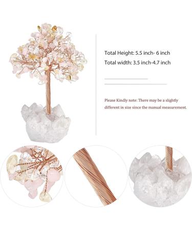Kyeygwo 3 Color Healing Crystal Money Tree - Feng Shui Gemstone Bonsai Decor | Natural Mountain Druse Base - Buy Online on GoSupps.com