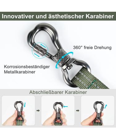 X XBen 30m Dog Tow Line - Robust Leash with Lockable Carabiner | Reflective Training Line for Medium & Large Dogs - Convenient Hand Loop Green - Buy Online on GoSupps.com