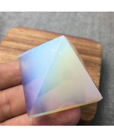 1pcs 4cm Natural White Opal Stone Pyramid Crystal Point Wand Decoration - (Size: 3.8-4cm) - Buy Online on GoSupps.com