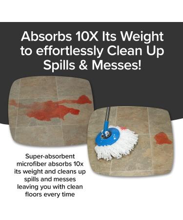 Hurricane Spin Mop by BulbHead As Seen On TV Mop & Bucket System | Super-Absorbent Microfiber Head, Reaches Anywhere, Spin Away Germs & Dirt - Buy Online on GoSupps.com