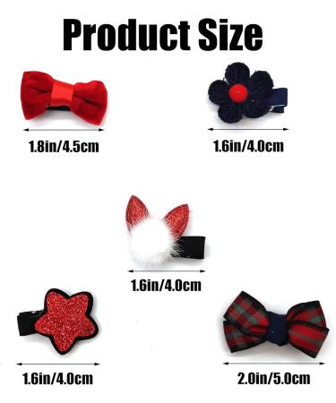 Hayaww 5 PCs Dog Hairpins & Clips - Premium Pet Accessories for Small Dogs & Cats (Red) - Stylish Hair Loops & Arches - Buy Online on GoSupps.com