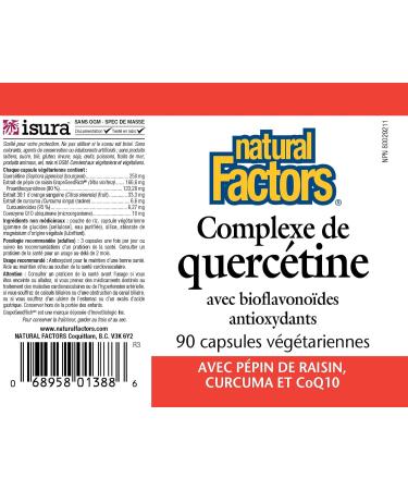 NATURAL FACTORS Quercetin Complex 90 CT - Buy Online on GoSupps.com