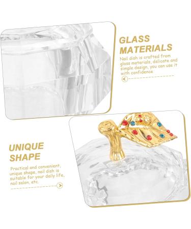 FOMIYES Tools Acrylic Nail Supplies Dish for Acrylic Nails Nail Cup Nail Dish Bowl Nail Dish Cup Nail Liquid Holder Round Nail Art Cup Dappen Dish Octagonal Glass Manicure Metal - Buy Online on GoSupps.com