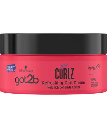 got2b gotCurlz Refreshing Curl Cream (1 x 200 ml), Moisturizing Curl Cream for Styling and Nourishing Curls, Define and Nourish Without Weight