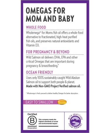 New Chapter Wholemega Fish Oil for Moms - 180 Softgels | Omega-3 Support - Buy Online on GoSupps.com