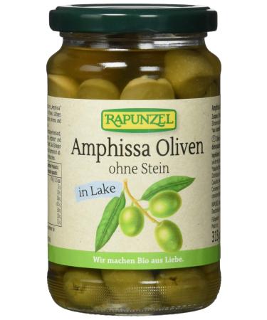 Rapunzel Olives Amphissa green pitted in brine (1 x 315 g) - Organic 1 x 315 gr