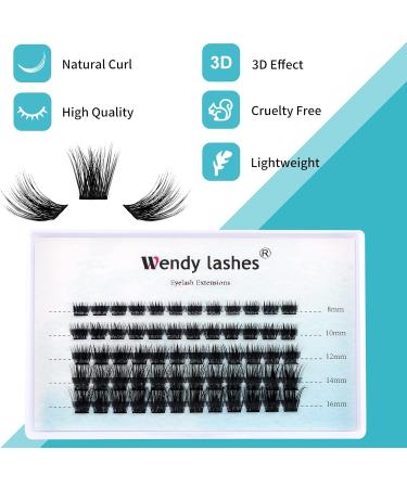 D Curl Cluster Lashes 0.07mm 8-16mm Mixed DIY Lash Extensions - Soft and Wispy Reusable Eyelash Clusters (FD-D18-0.07-D8-16) - Buy Online on GoSupps.com