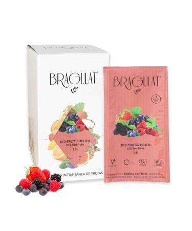 BRAGULAT BRAGULAT | Drink with B12 and Red Berries | Instant Powdered Drinks and Refreshments | Sugar-Free and with Vitamin C and B12 | Red Berry Flavored Water | 15 Sachets