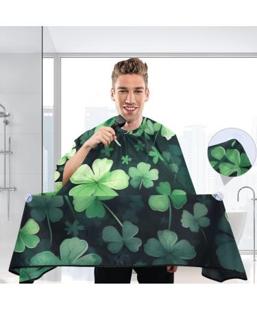 Waterproof Barber Cape - Clover Green & Cheetah Haircut Bib for Men & Women | Durable & Stylish Hair Cutting Cape - Buy Online on GoSupps.com