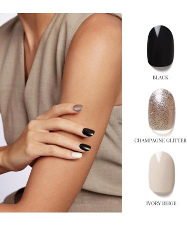 NAILOG Gel Nail Polish Set - 4 Colors Top Coat Color Gel Base 3-In-1 Soak Off UV Gel Polish Kit for Home DIY & Birthday Gifts for Women Nocturnal Allure - Buy Online on GoSupps.com