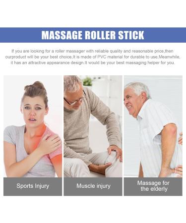 Premium Purple Massage Roller with Knobs & 2 Balls - Ultimate Self-Massage Scooter for Pain Relief in Legs Back Arms & Shoulders - Buy Online on GoSupps.com