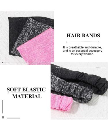 Fashband Boho Sports Headband Black Elastic Headbands Non Slip Hair Bands Fitness Sweatband Running Workout Yoga Hair Accessories for Women and Men(Pink) - Buy Online on GoSupps.com