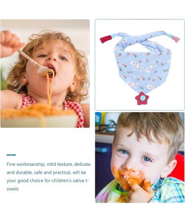 Winter Scarf Cotton Baby Bandana Drool Bib - Sky-blue | Infant Feeding Towel Protector for Teething and Drooling Babies - Buy Online on GoSupps.com