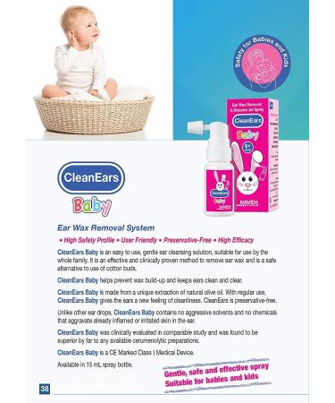 Naveh Pharma CleanEars Earwax Removal Spray Bundle - 1oz & 0.5oz for Adults and Babies - Buy Online on GoSupps.com