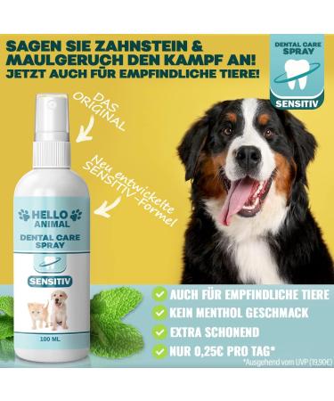 Helloanimal Dental Spray for Dogs & Cats - Extra Sensitive Formula for Bad Breath & Tartar Removal - Buy Online on GoSupps.com