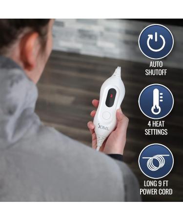 DMI Large Plush Microfleece Neck & Shoulder Heater | Contoured Heat Therapy for Muscle Relief | 4 Heating Levels & Auto Shutdown | FSA/HSA Eligible - Buy Online on GoSupps.com