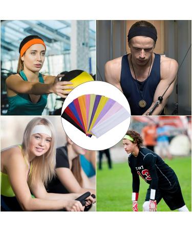 12 Pack Sports Headbands for Women | Cotton Elastic Yoga Hair Bands for Running Pilates & Cycling - Buy Online on GoSupps.com