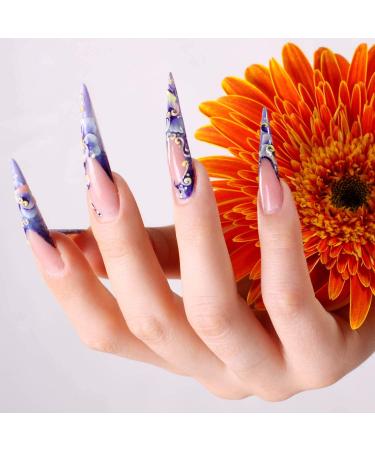 600Pcs Stiletto Nail Tips - Long False Nails Clear Acrylic Half Cover False Nail Tips - Buy Online on GoSupps.com