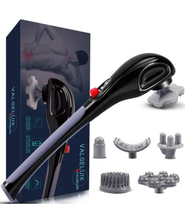 Back Massager Handheld Cordless,VALGELUIK Deep Tissue Massage Gifts for Women/Men/Mom/Dad,Electric Percussion Massager for Neck,Back,Shoulder,Foot,Leg,Body Muscles Pain Relief Dark Gray