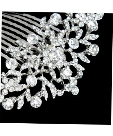 Angoily Diamond Headpiece Hair Accessories for Women Prom Crystal Headpiece Womens Accessories Crystal Hair Comb Clips with Teeth Grip Silver Headpiece Hair Piece Women's Vintage - Buy Online on GoSupps.com