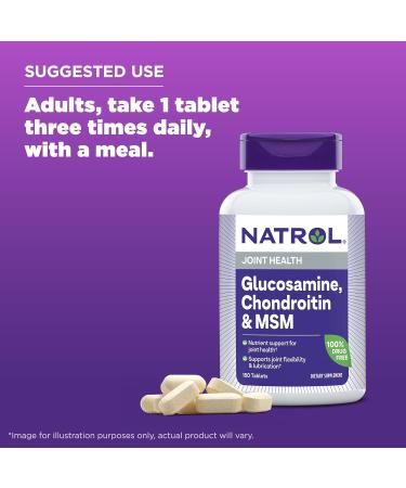 Natrol Glucosamine Chondroitin and MSM Tablets 150-Count (Pack of 12 - Buy Online on GoSupps.com