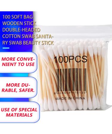 Ba30DEllylelly 100% Soft Bag Wooden Double-Headed Cotton Swabs | Best Sanitary Beauty & Makeup Swab Sticks for Global Shipping - Buy Online on GoSupps.com