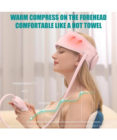 Buy Head Massager - Scalp Relief for Headaches Stress & Fatigue | Hot Compress & Airbag Kneading | Large Pink - Buy Online on GoSupps.com