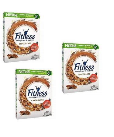 3X Nestl Cereali Fitness Cioccolato Grains Whole Grain Chocolate 375 gr