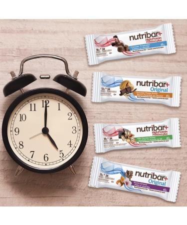 Nutribar+ Chocolate Truffle Flavoured Bars High protein Meal Replacement Bars 24 Vitamins & Minerals High Fibre 4-Count - Buy Online on GoSupps.com