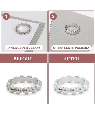 6-Pack Jewelry Polishing Cloths for Silver, Gold, Platinum, and More - Professional Multi-Layer Cleaning Cloth Set - 11'' x 14'' and 4'' x 8'' Sizes - Buy Online on GoSupps.com